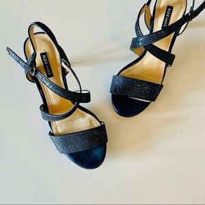 3/$20 Alex Marie Blue Sparkle Heeled Sandals